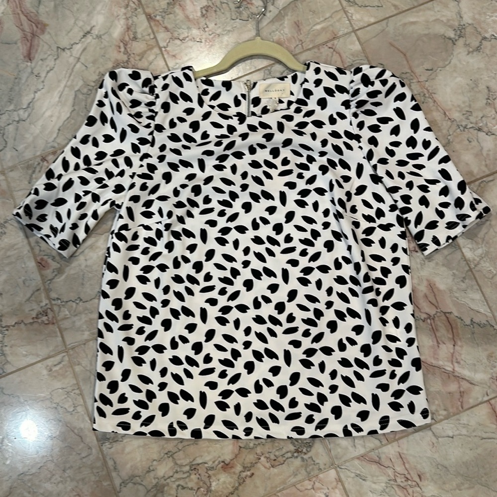 Black and White Blouse